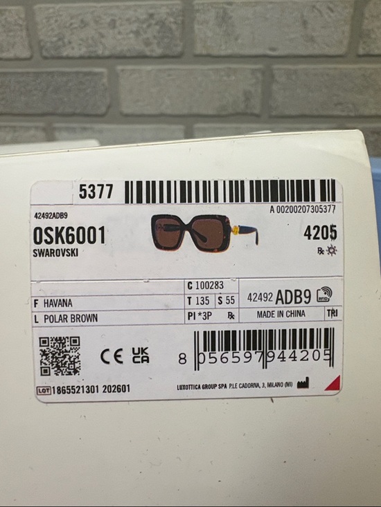 Swarovski SK6001 Oversized Sunglasses Havana Tortoiseshell with Polorized Lenses main image 10